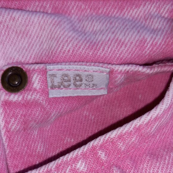 Vintage Lee Pink Acid Washed Tapered Waist Jeans - Picture 2 of 8